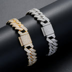 Rhombus Cubic Zirconia Chains Bracelet B3885