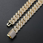 Rhombus Cubic Zirconia Chains Bracelet B3885