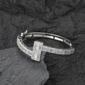 T-Square Cubic Zirconia Chains Bracelet B3886