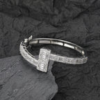 T-Square Cubic Zirconia Chains Bracelet B3886