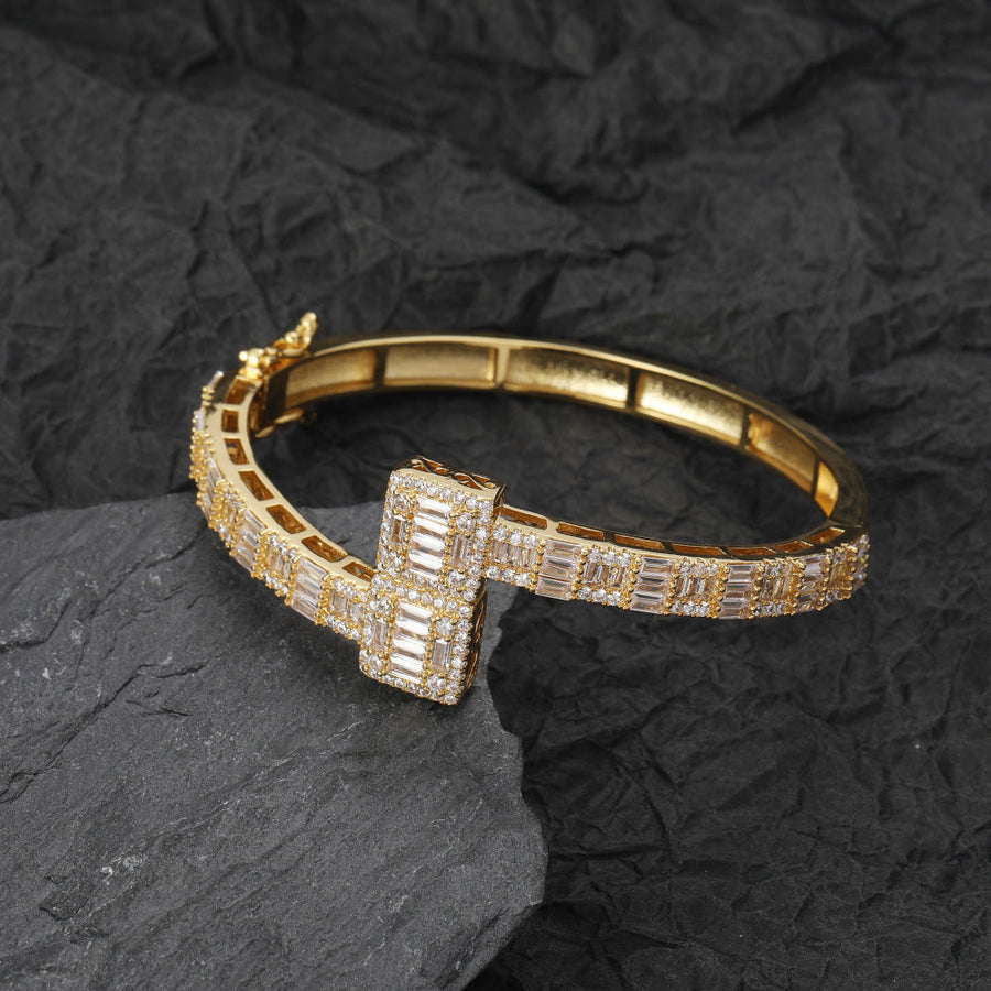 T-Square Cubic Zirconia Chains Bracelet B3886