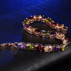 Cubic Zirconia Chain Bracelet B3890