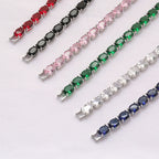 Cubic Zirconia Chain Bracelet B3890