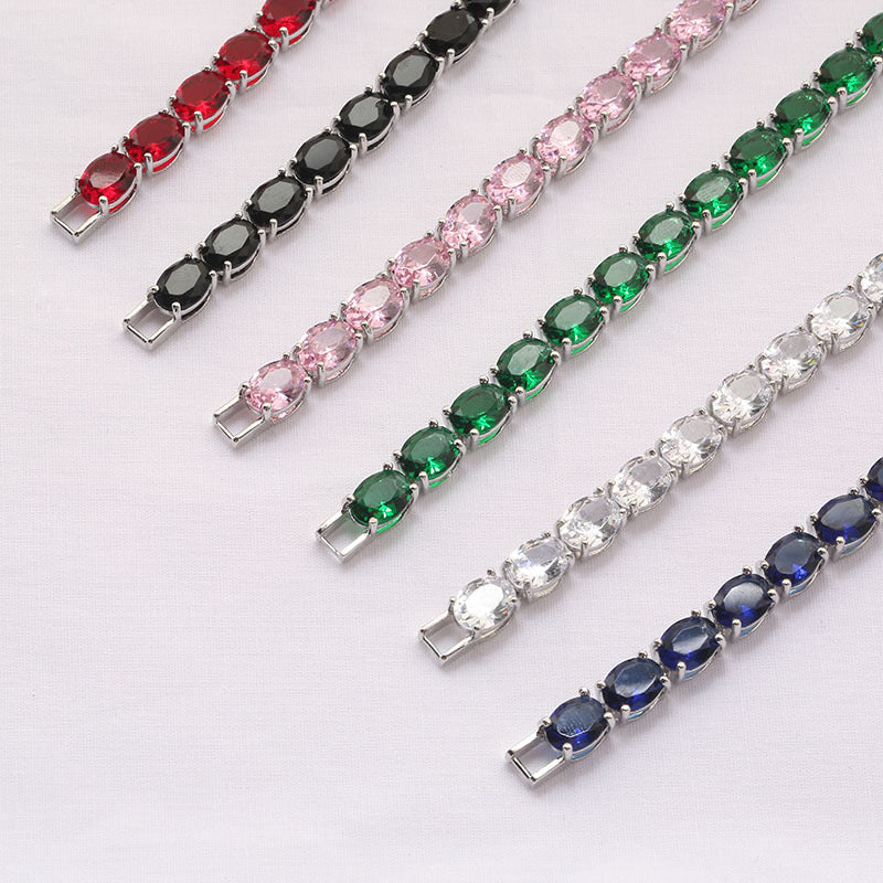 Cubic Zirconia Chain Bracelet B3890
