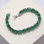 Cubic Zirconia Chain Bracelet B3890