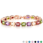 Cubic Zirconia Chain Bracelet B3890