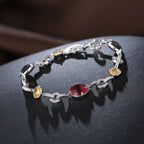 Geometry Cubic Zirconia Chain Bracelet B3891