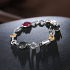 Geometry Cubic Zirconia Chain Bracelet B3891