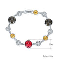 Geometry Cubic Zirconia Chain Bracelet B3891