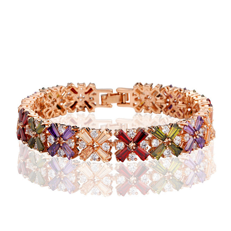Geometry Cubic Zirconia Bracelet B3923