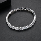 Ears Of Wheat Cubic Zirconia Bracelet B3924