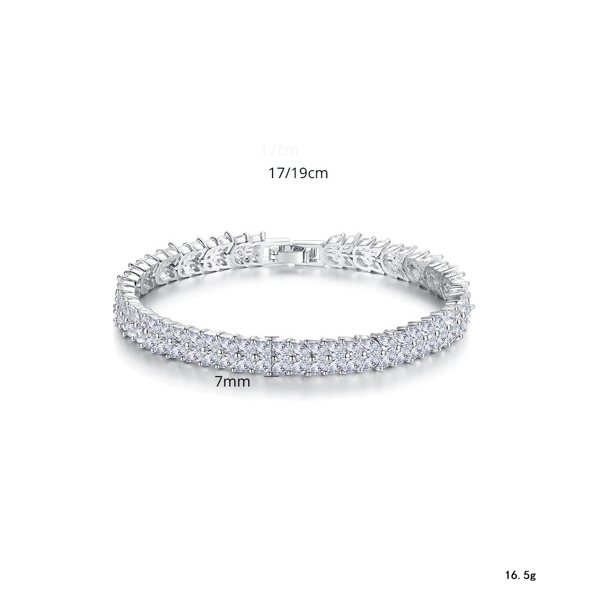 Ears Of Wheat Cubic Zirconia Bracelet B3924