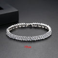 Ears Of Wheat Cubic Zirconia Bracelet B3924