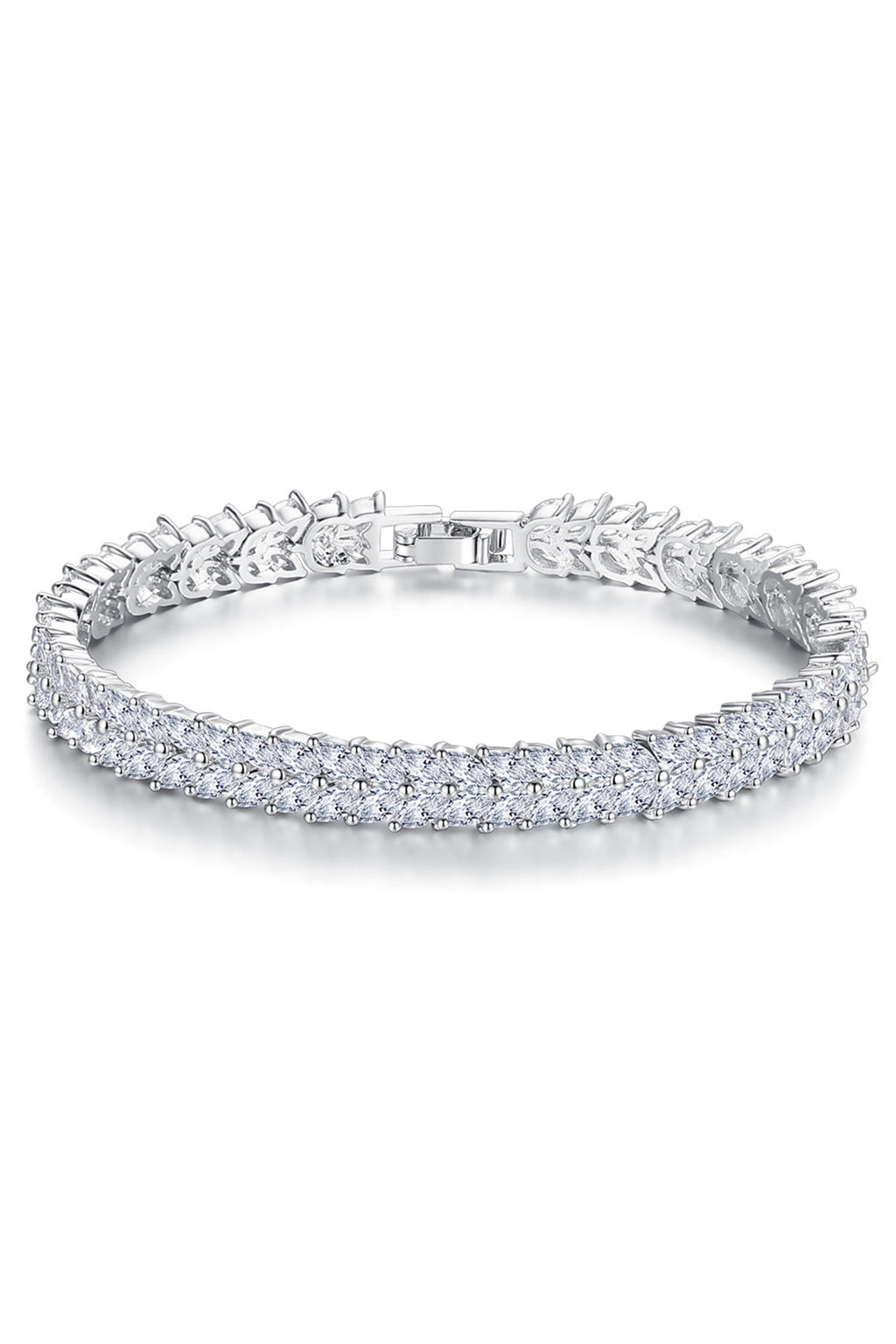 Ears Of Wheat Cubic Zirconia Bracelet B3924