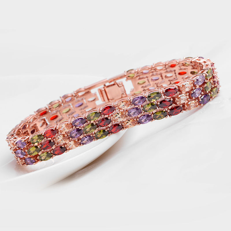 Geometry Cubic Zirconia Bracelet B3925