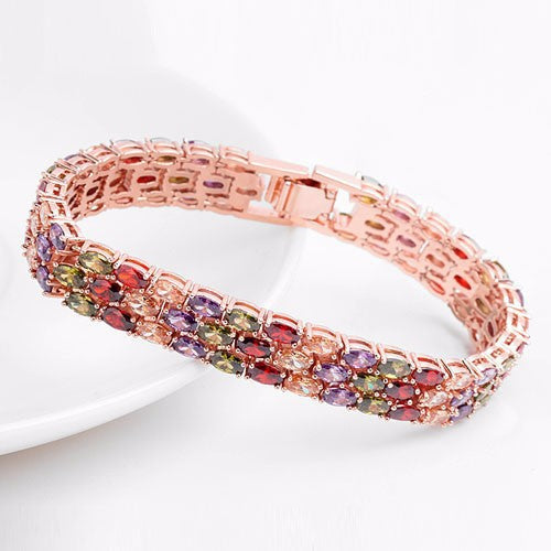 Geometry Cubic Zirconia Bracelet B3925