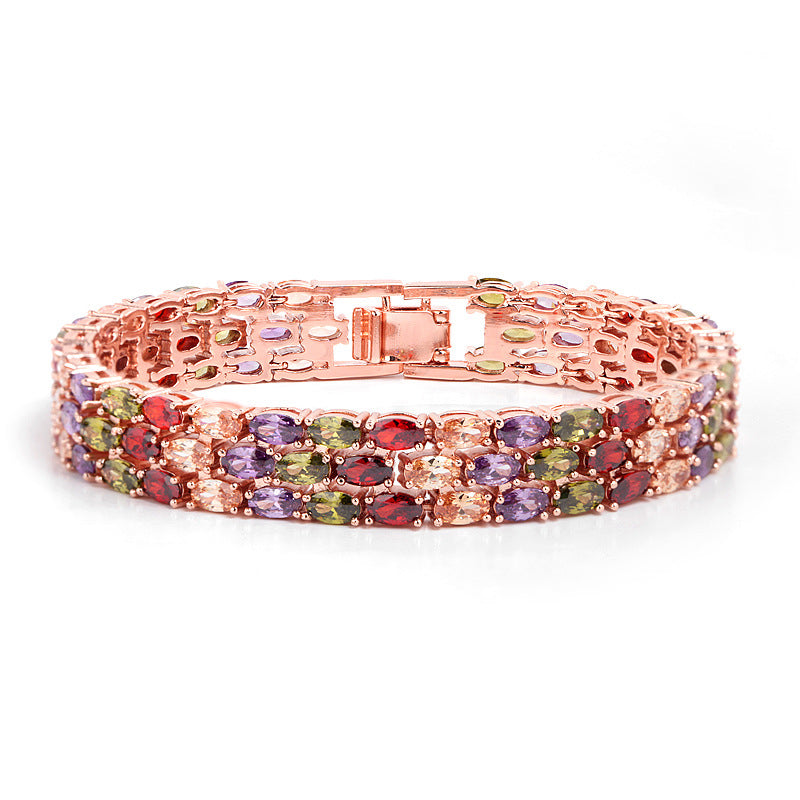 Geometry Cubic Zirconia Bracelet B3925
