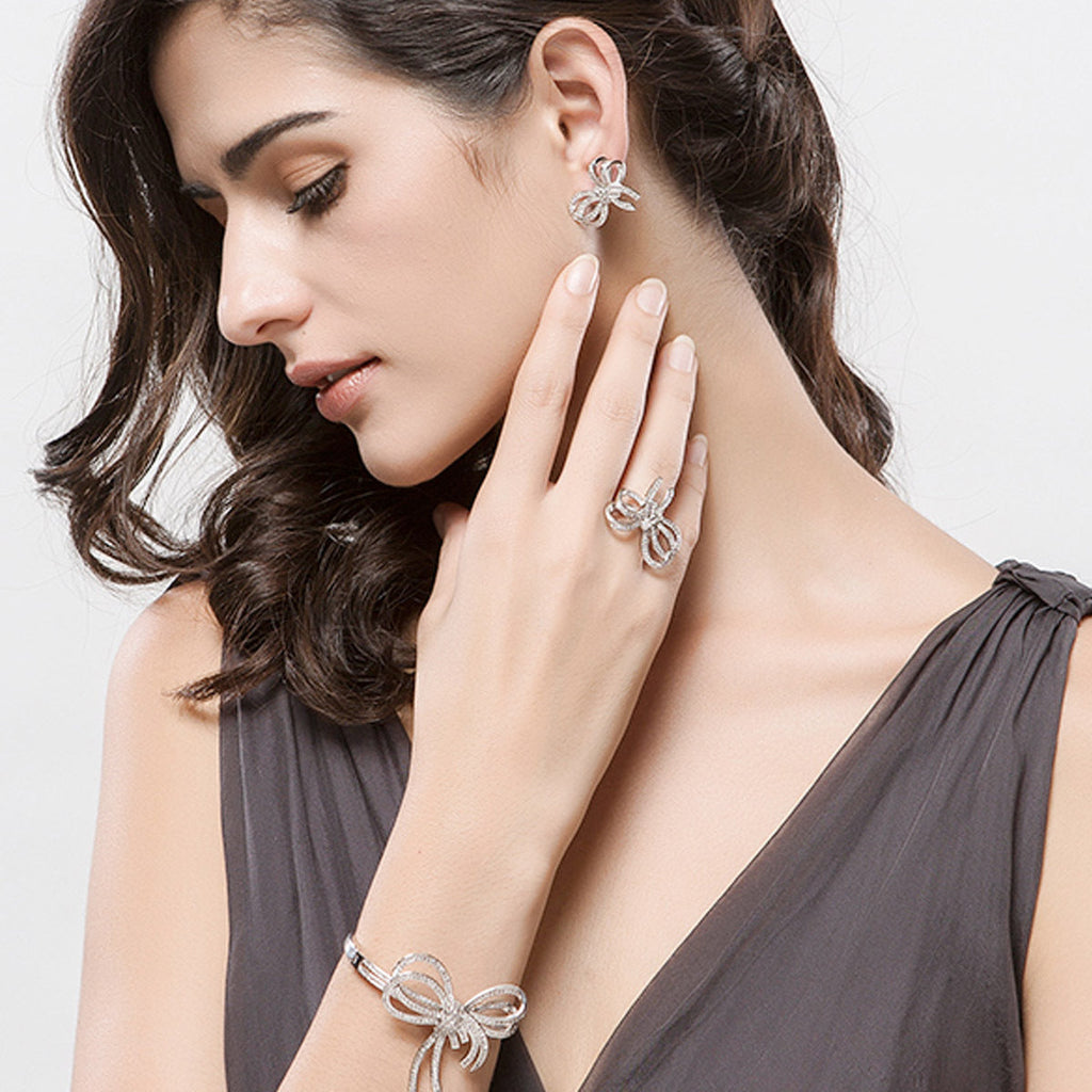 Bow Cubic Zirconia Bracelet B3926