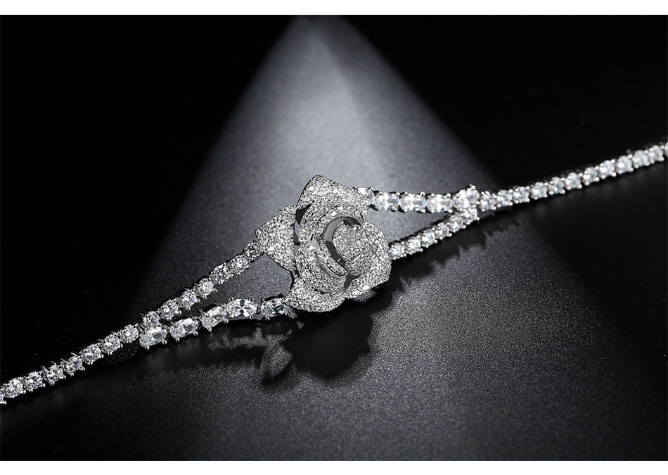 Rose Cubic Zirconia Bracelet B3927