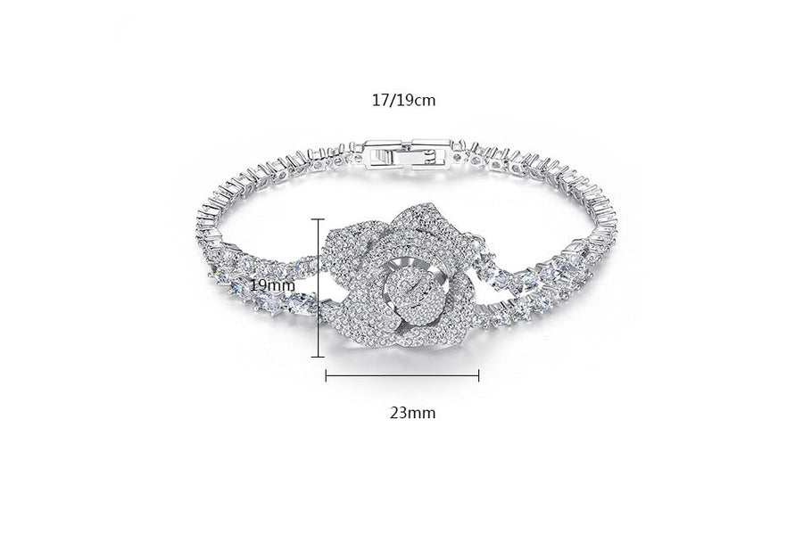Rose Cubic Zirconia Bracelet B3927