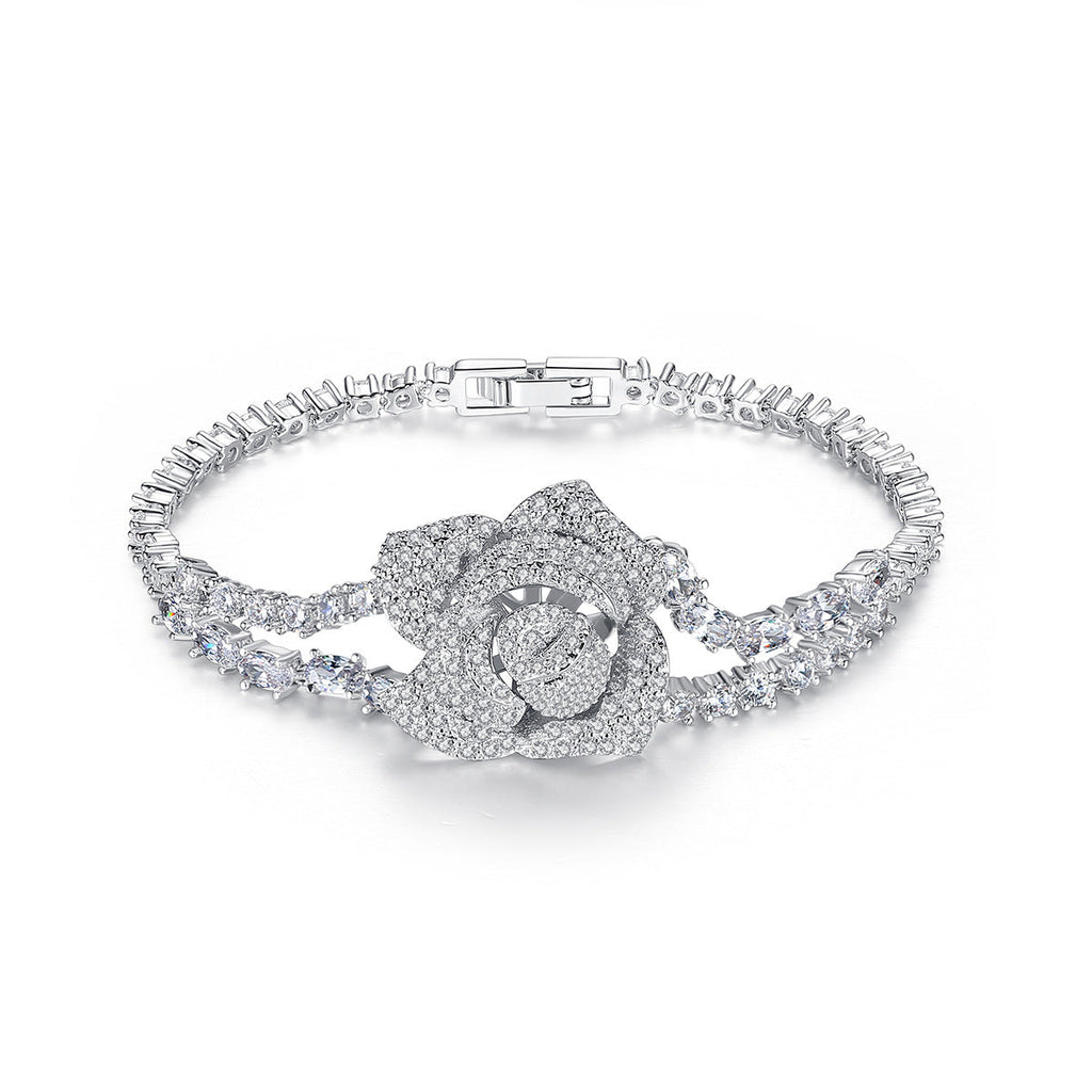 Rose Cubic Zirconia Bracelet B3927