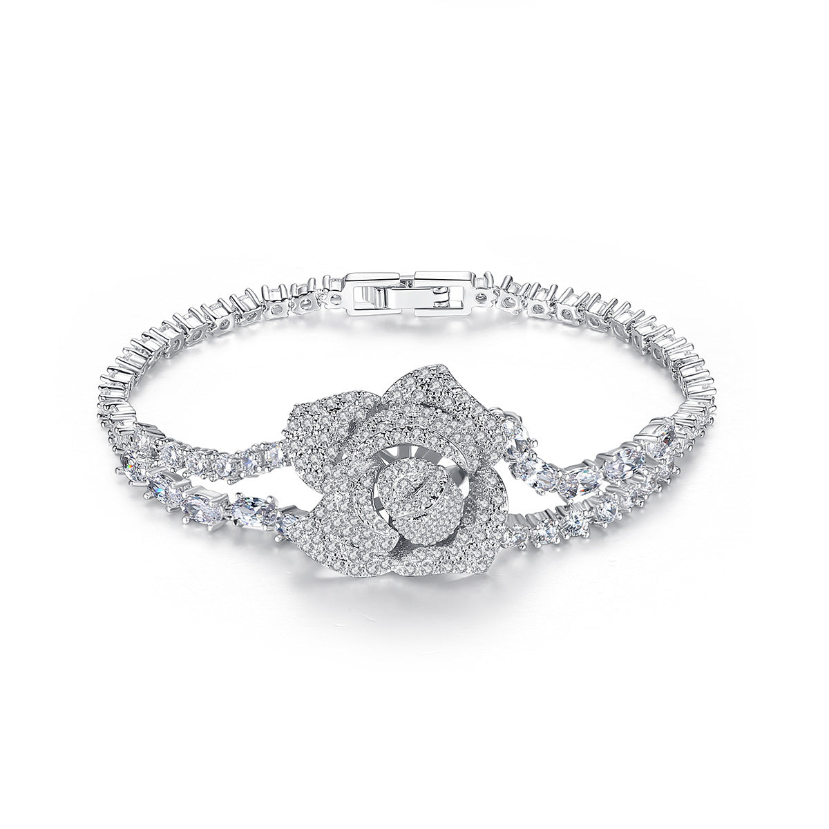 Rose Cubic Zirconia Bracelet B3927