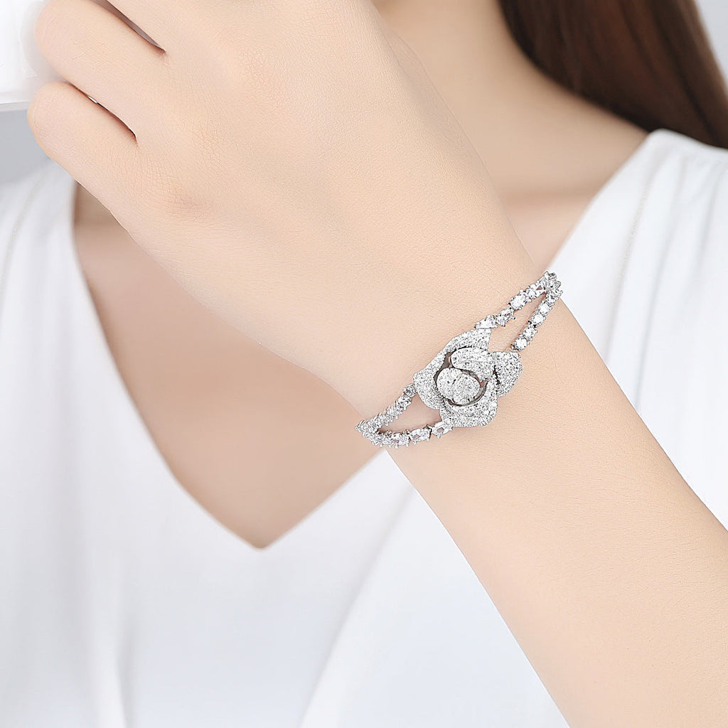 Rose Cubic Zirconia Bracelet B3927