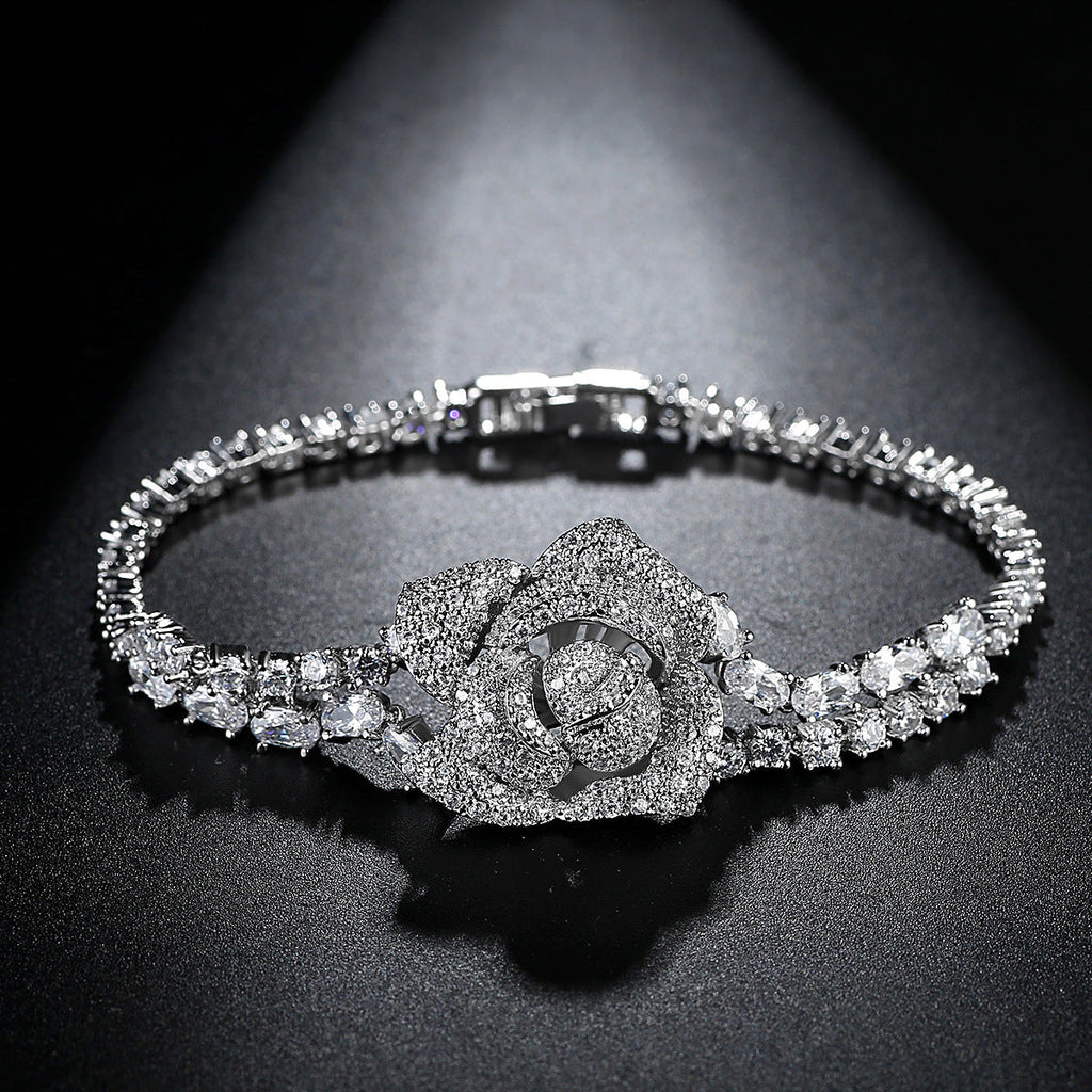 Rose Cubic Zirconia Bracelet B3927