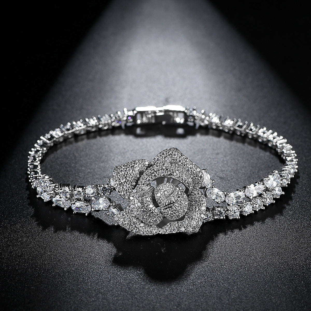 Rose Cubic Zirconia Bracelet B3927