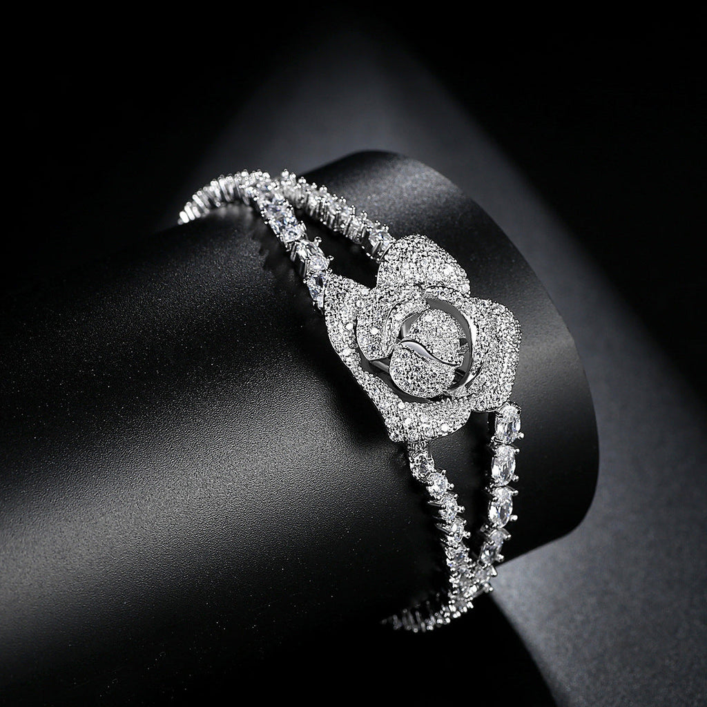 Rose Cubic Zirconia Bracelet B3927