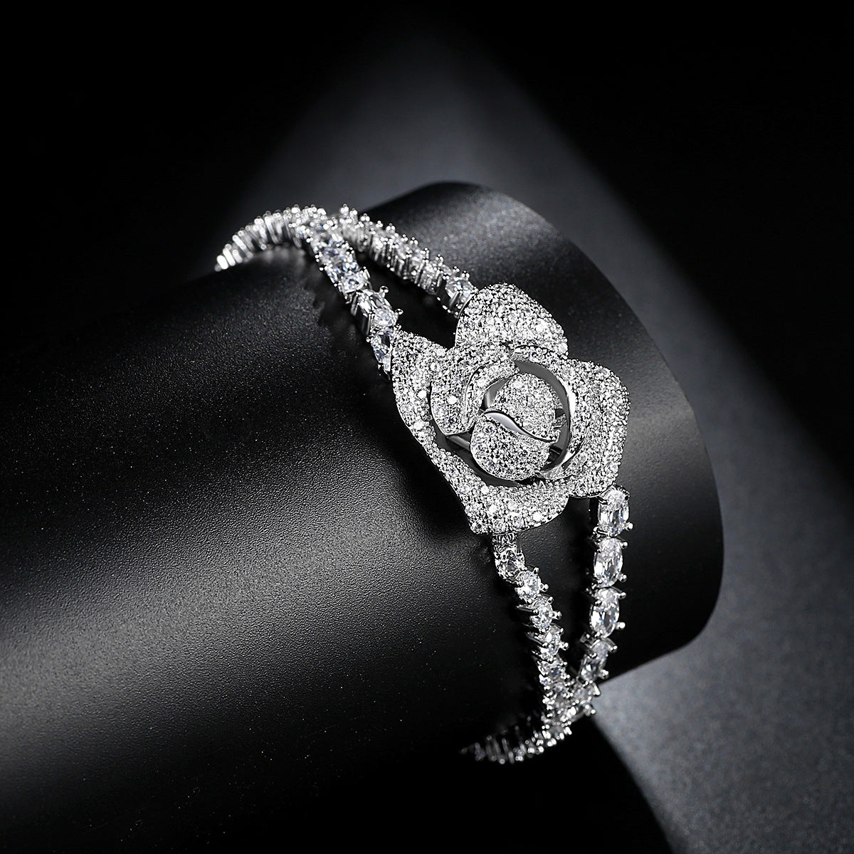 Rose Cubic Zirconia Bracelet B3927