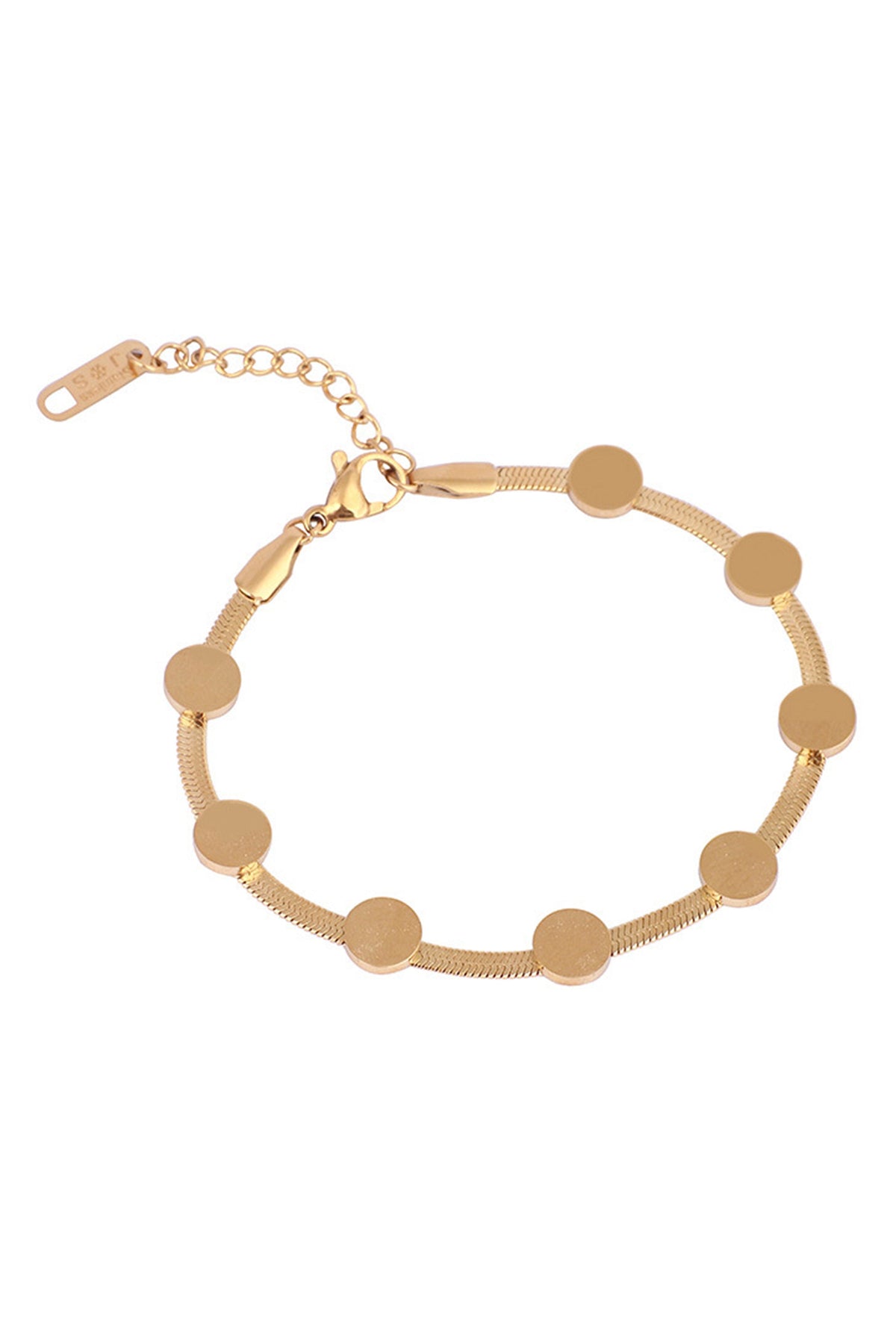 Round Stainless Steel Chains Bracelet B3935