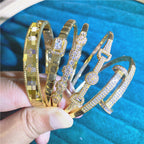 Geometry Random Cubic Zirconia Bracelet B3939