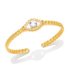 Evil Eye Cubic Zirconia Cuff Bracelet B3951