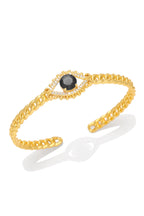 Evil Eye Cubic Zirconia Cuff Bracelet B3951