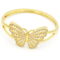 Butterfly Cubic Zirconia Cuff Bracelet B3960