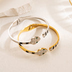 Snake Rhinestone Stainless Steel Bracelets B3968