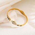 Snake Rhinestone Stainless Steel Bracelets B3968
