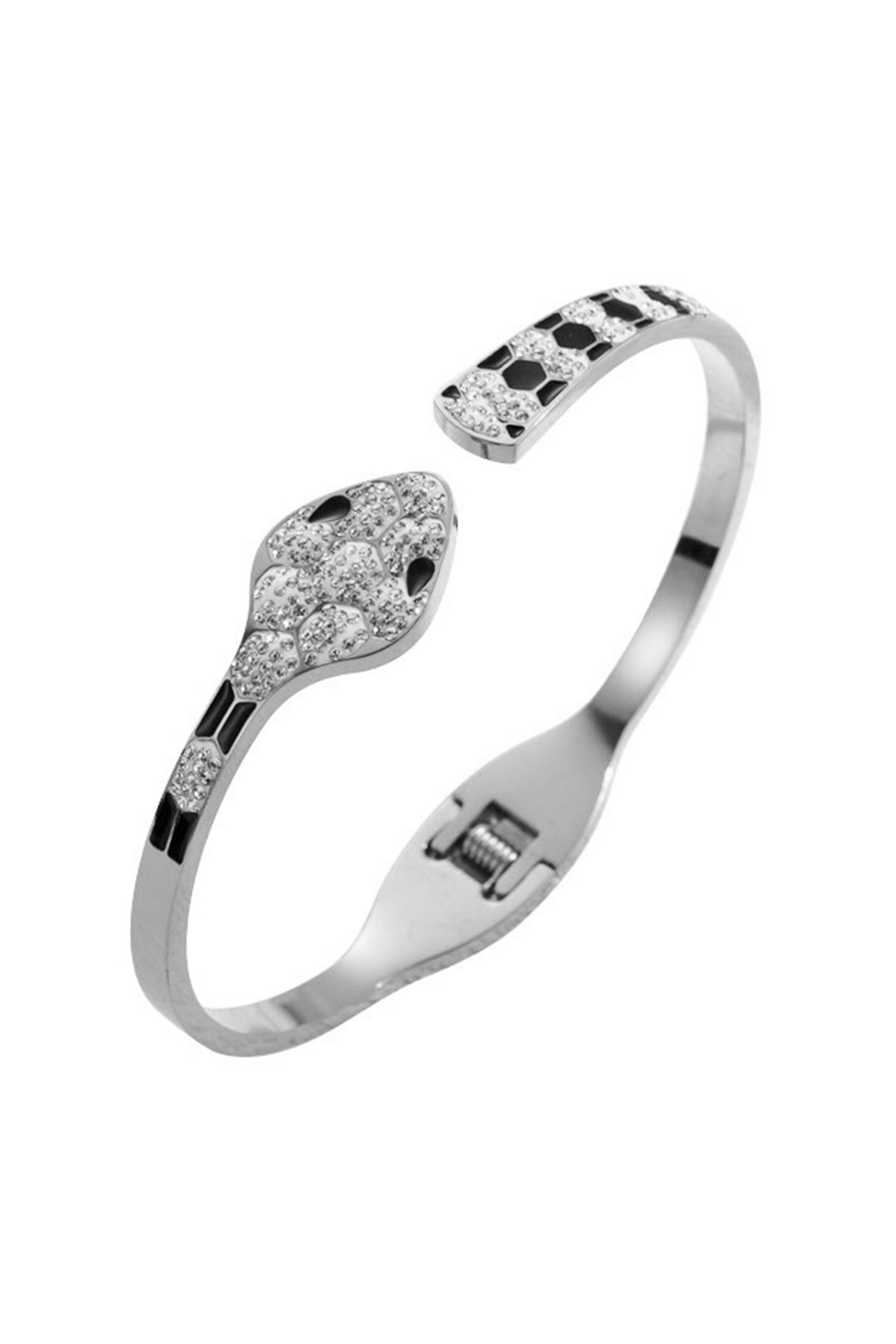 Snake Rhinestone Stainless Steel Bracelets B3968