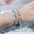 Cubic Zirconia Cuff Bracelet B3969