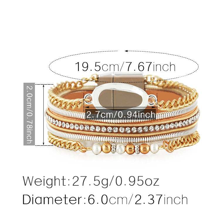 Geometry Multilayer Magnetic Bracelet B4009 - view 2