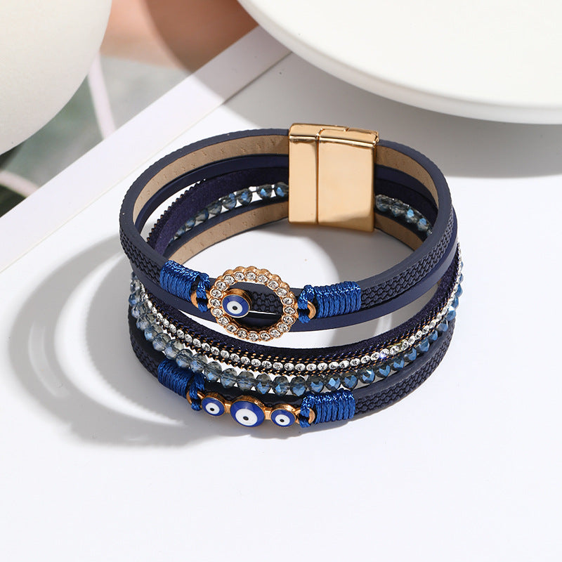 Evil Eye Multi-Layer Magnetic Bracelet B4015 - view 2