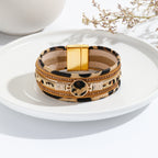 Animal Printed Multi-Layer Magnetic Bracelet B4016 - view 2