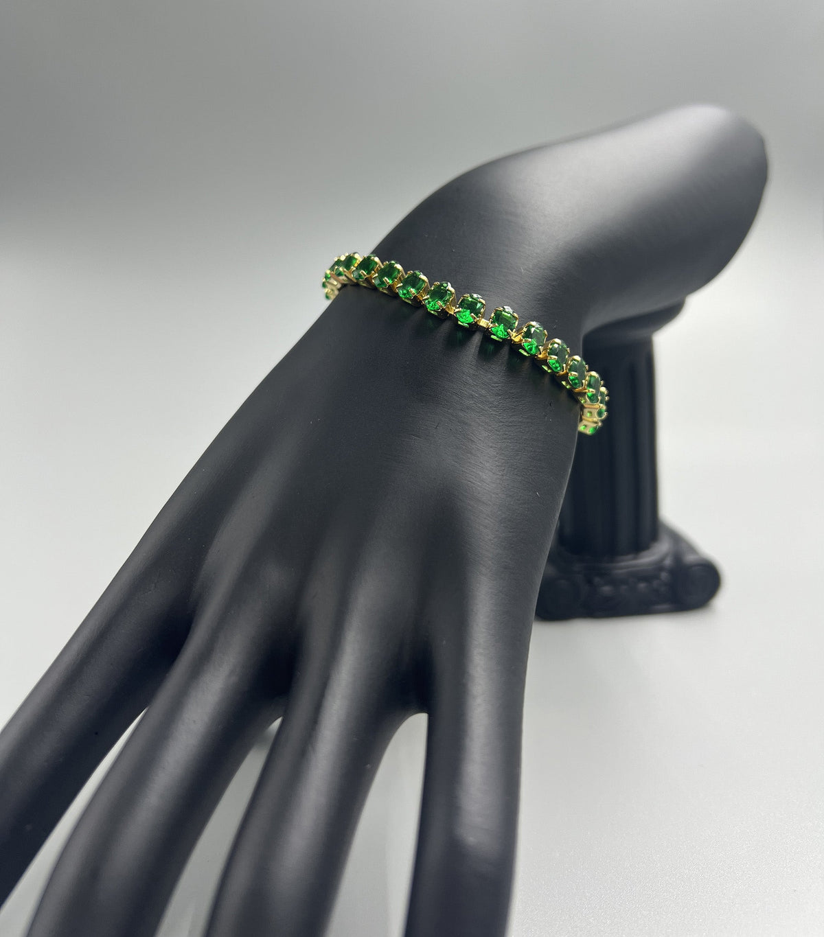 Cubic Zirconia Bead Chains Bracelet B4029