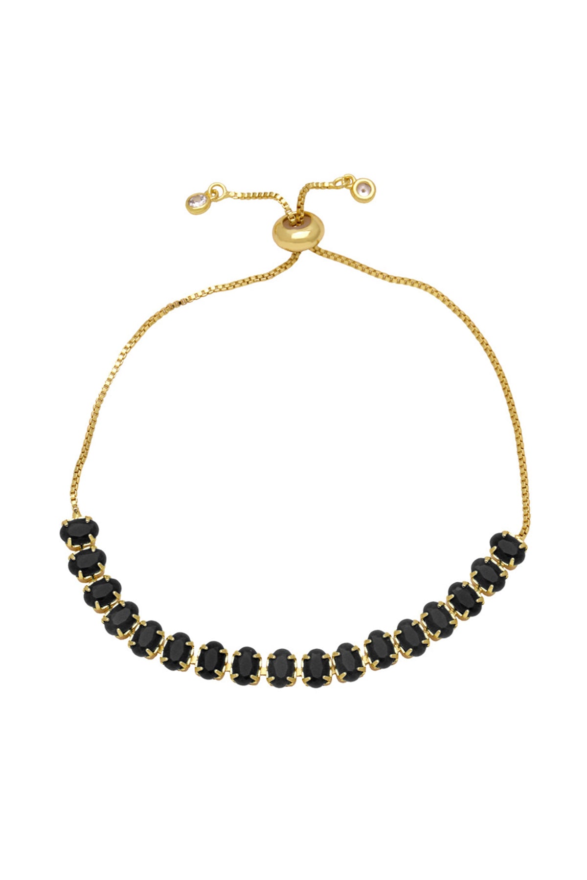 Cubic Zirconia Bead Chains Bracelet B4029