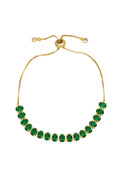 Cubic Zirconia Bead Chains Bracelet B4029