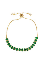 Cubic Zirconia Bead Chains Bracelet B4029