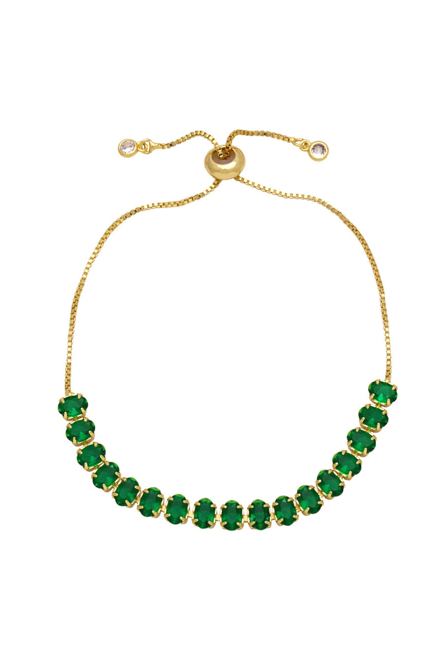 Cubic Zirconia Bead Chains Bracelet B4029