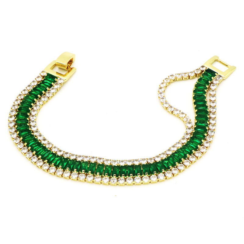 Multilayer Cubic Zirconia Chains Bracelet B4030