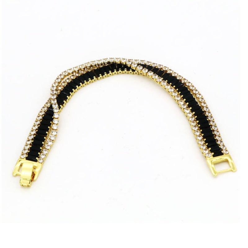 Multilayer Cubic Zirconia Chains Bracelet B4030